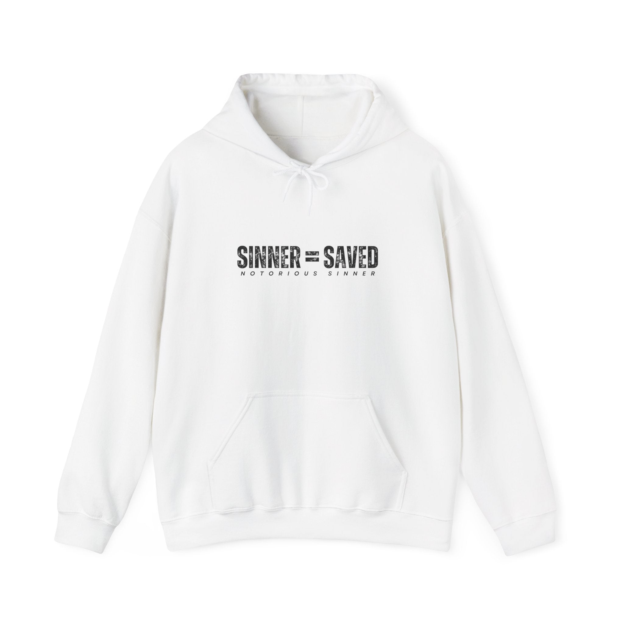 Sinner = Saved Hoodie – Minimal Faith Graphic Pullover