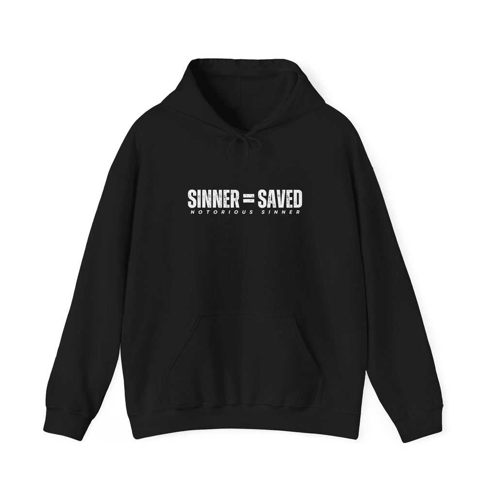 Sinner = Saved Hoodie – Minimal Faith Graphic Pullover