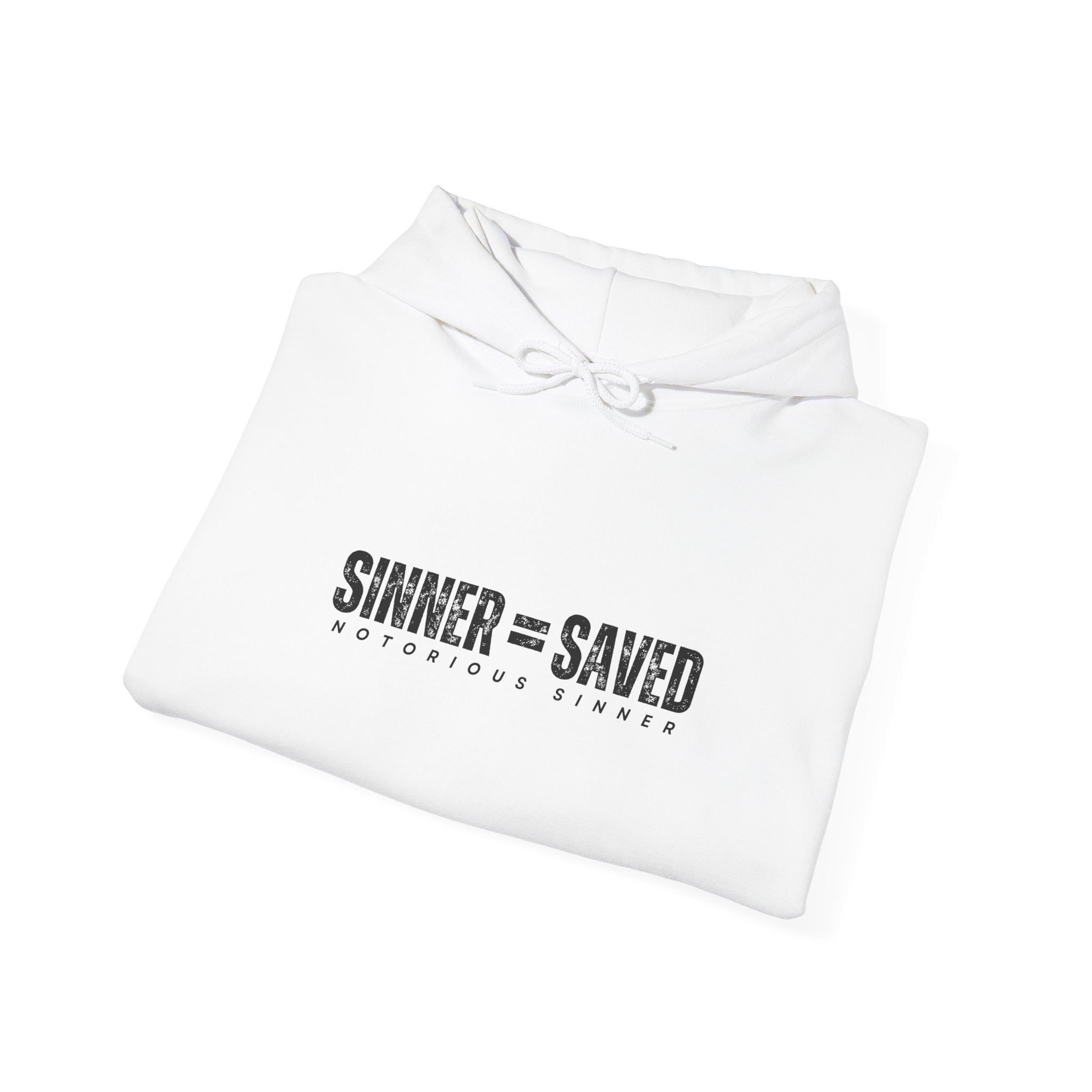 Sinner = Saved Hoodie – Minimal Faith Graphic Pullover