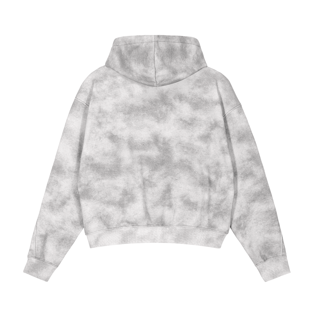 SINNER=SAVED™ - Dirty Washed Zip-Up Fleece Hoodie